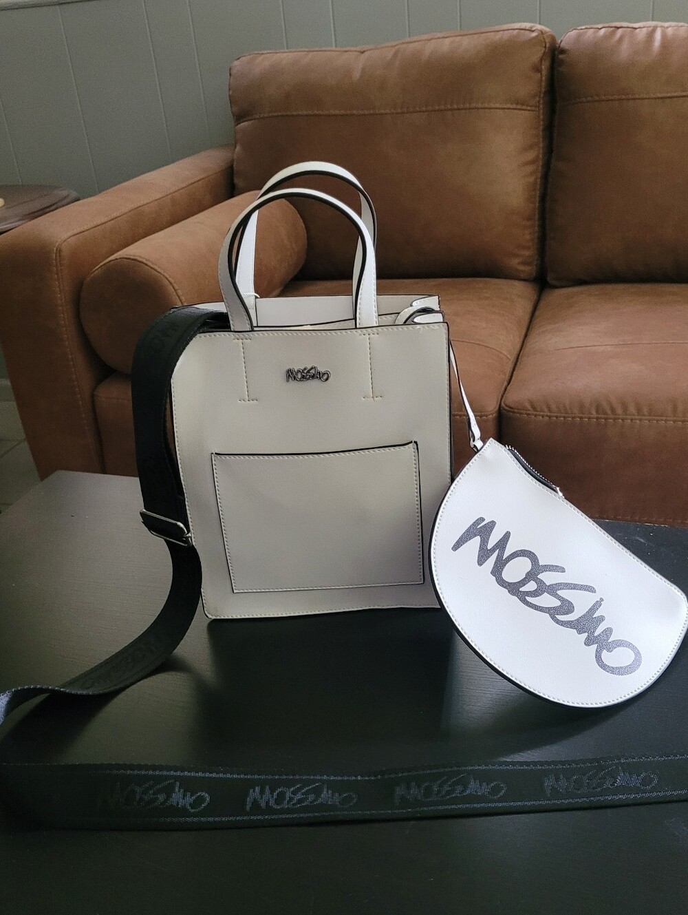Mossimo Mini Tote With Detachable Strap And Mini Pouch
